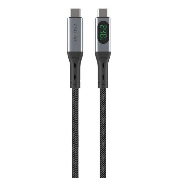 4smarts 541438 USB Kabel USB4 Gen 2x2 1,5 m USB C 40 Gbit/s 240 W Schwarz, Grau, 2 image