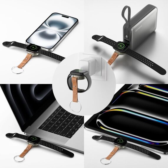 4smarts 541476 Ladegerät für Mobilgeräte Smartwatch Braun, Silber, Weiß USB Kabelloses Aufladen Drinnen, Draußen, 9 image