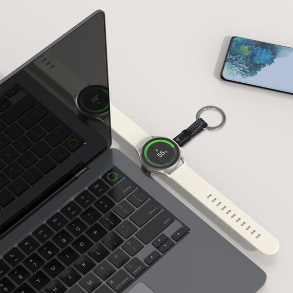 4smarts 541478 Ladegerät für Mobilgeräte Smartwatch Schwarz, Silber USB Kabelloses Aufladen Drinnen, Draußen, 8 image