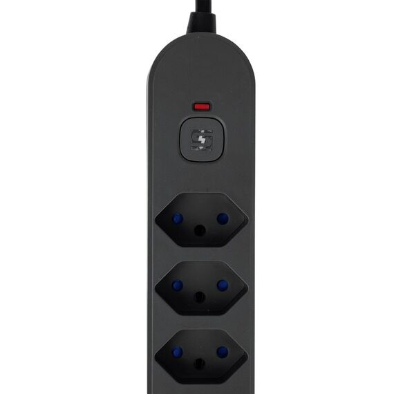Steffen 50 00090 ANT Verlängerungskabel 3 m 6 AC-Ausgänge Drinnen Anthrazit, Farbe: Anthrazit, Länge: 3 m, 4 image