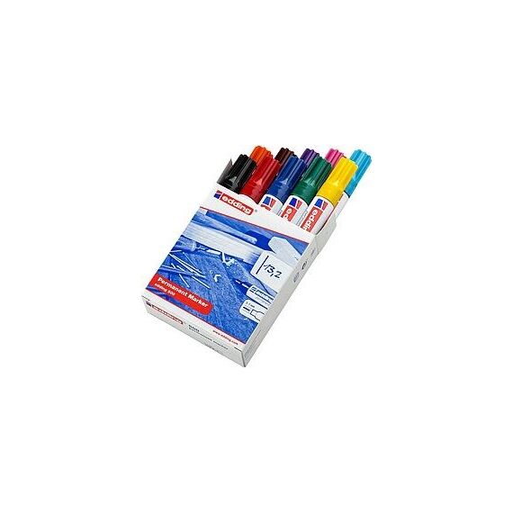 Edding 500 Permanent-Marker Meißel Schwarz, Blau, Braun, Grün, Hellblau, Orange, Pink, Rot, Violett, Gelb 10 Stück(e)