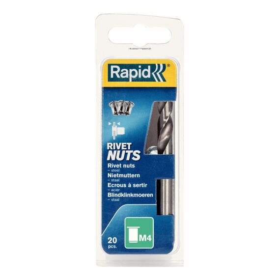 Rapid 5000671 Mutter Einnietmutter M4 20 Stück(e)