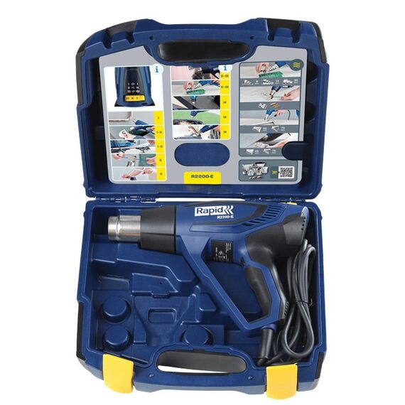 Rapid R2200-E Heißluftpistole 500 l/min 650 °C 2200 W Schwarz, Blau, 8 image