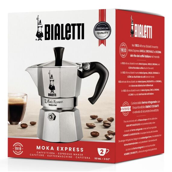 Bialetti Moka Express Mokka-Kanne Aluminium, Schwarz, 5 image