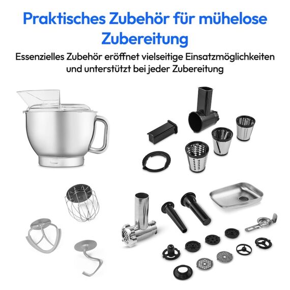 MEDION MD12600 Küchenmaschine 800 W 4,6 l Schwarz, Edelstahl, 11 image