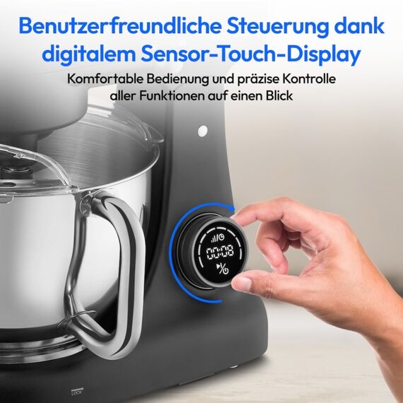 MEDION MD12600 Küchenmaschine 800 W 4,6 l Schwarz, Edelstahl, 9 image