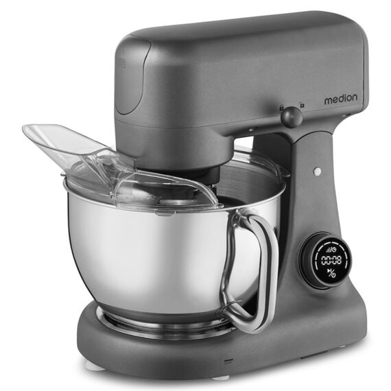 MEDION MD12600 Küchenmaschine 800 W 4,6 l Schwarz, Edelstahl, 12 image