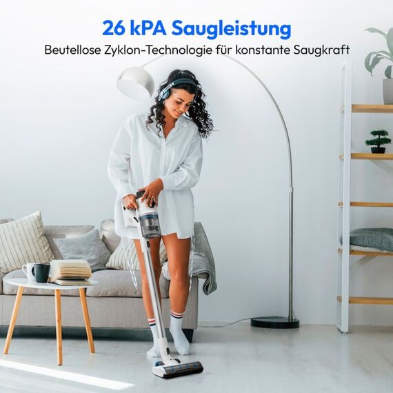 MEDION P400 W+ 2-in-1-Stabstaubsauger Akku Trocken&Nass HEPA Beutellos 400 W Weiß 2500 Ah, 2 image