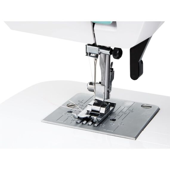 MEDION LIFE Nähmaschine SM70 (MD 11179) 12 verschiedene Stickmuster, 4-Stufen-Knopfloch, einstellbare Stichlänge, 70-Watt-Motorleistung, Farbe: Türkis, Weiß, 3 image