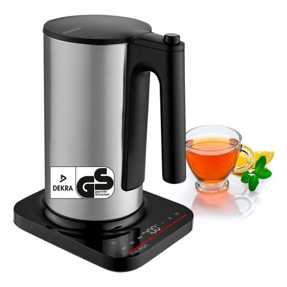 MEDION MD 12106 Wasserkocher 1,5 l 2200 W Schwarz, Edelstahl, Farbe: Schwarz, Edelstahl, 2 image