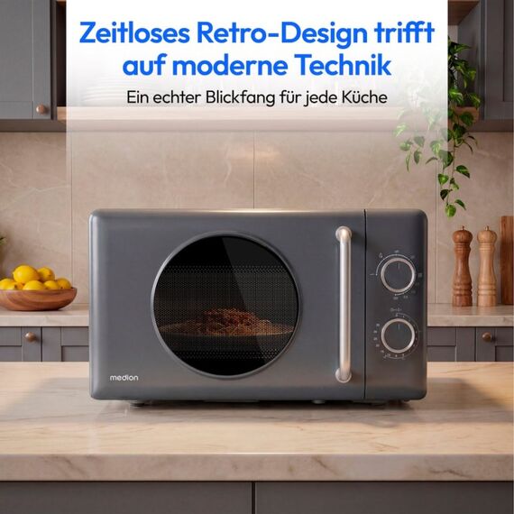 MEDION MD 100119 Grau Kombi-Mikrowelle Arbeitsplatte 20 l 800 W, Farbe: Grau, 3 image