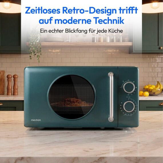 MEDION MD 100119 Farbe Petrol Kombi-Mikrowelle Arbeitsplatte 20 l 800 W, Farbe: Farbe Petrol, 3 image