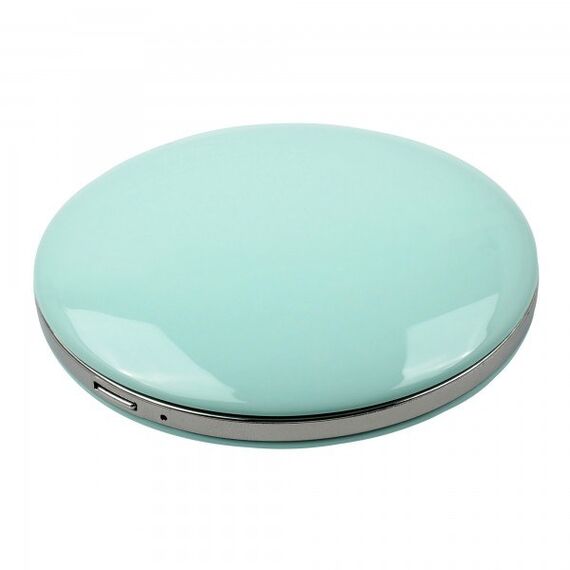 Ailoria Maquillage Make-up-Spiegel Rund Mintfarbe, Farbe: Mintfarbe