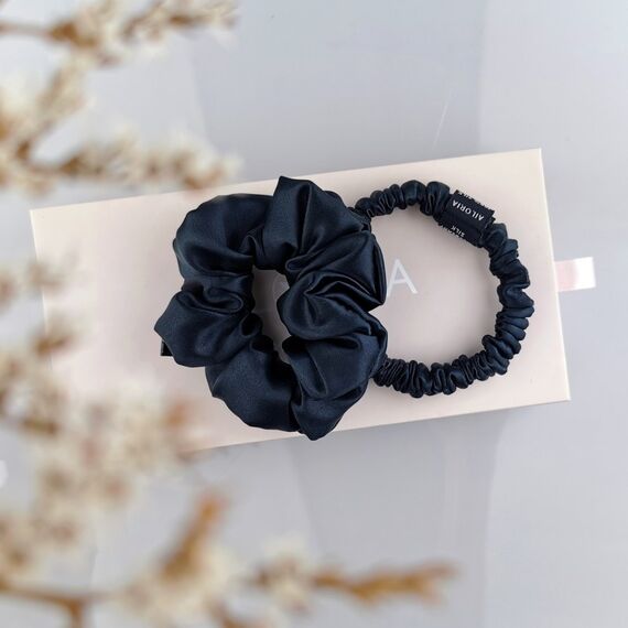 Ailoria DOUX Set Scrunchies S und M aus Seide, 2 image