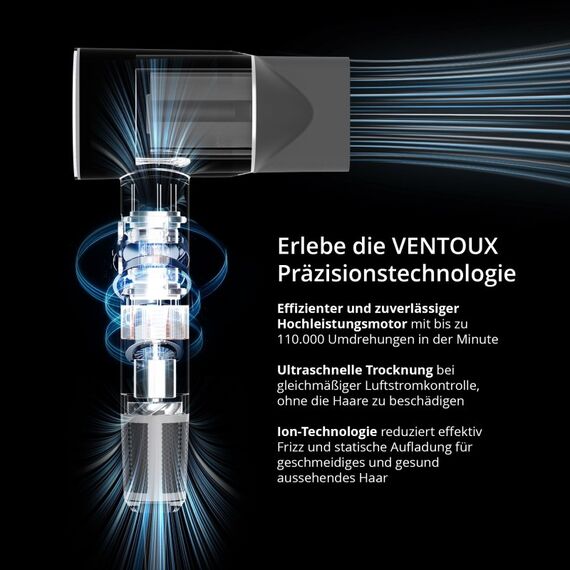 Ailoria Ventoux Haartrockner 1600 W Schwarz, Grau, 7 image