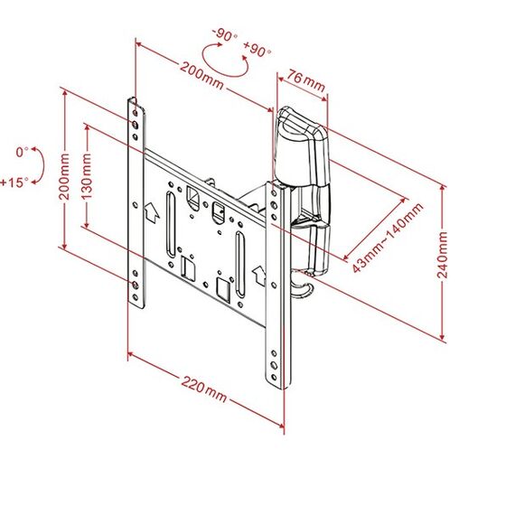 Multibrackets 5071 Halterung für Schilderdisplays 81,3 cm (32") Schwarz, 4 image