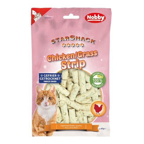 Nobby 50919 Hunde-/Katzenleckerli Katze Snacks Huhn, Gras 60 g
