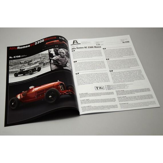 Italeri ALFA ROMEO 8C 2300 Monza Oldtimer-Modell Montagesatz 1:12, 15 image