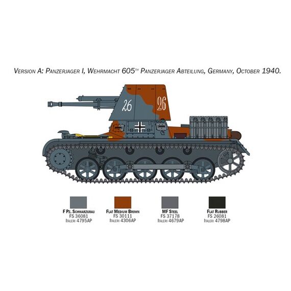Italeri Panzerjäger I Tank model Montagesatz 1:35, 3 image
