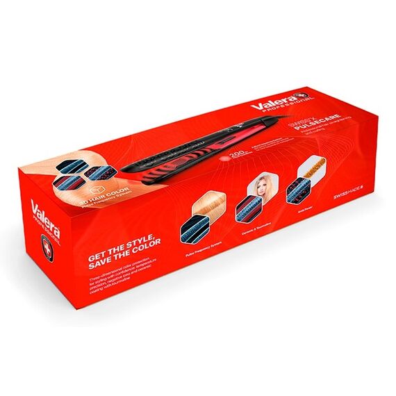 Valera Swiss'X PulseCare Glätteisen Warm Schwarz, Rot 3 m, 2 image