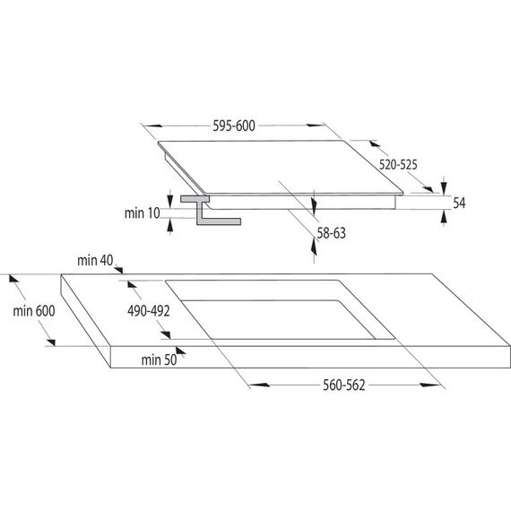 Gorenje GI6401BX Induktions-Kochfeld