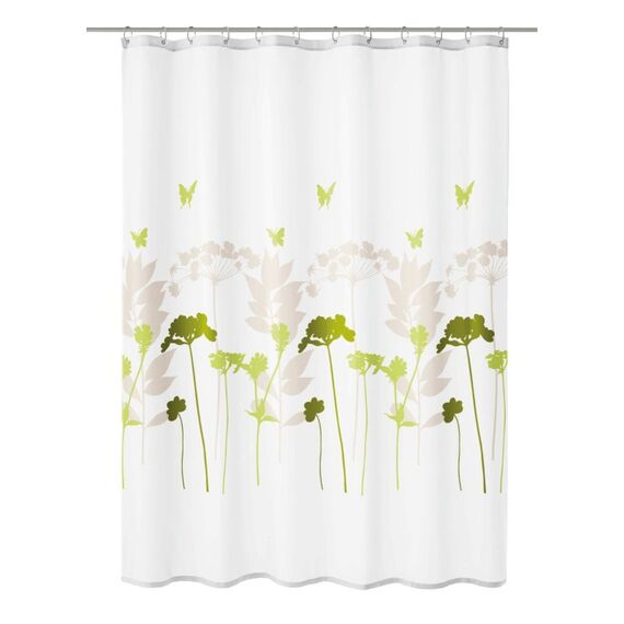 Kleine Wolke Barcelona Duschvorhang Ring Polyester Grün, Weiß