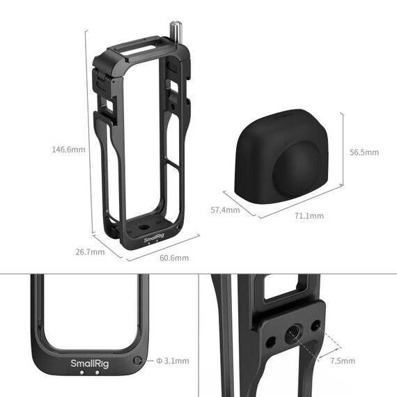 SmallRig 5195 Kamerabox 1/4" Schwarz, 2 image