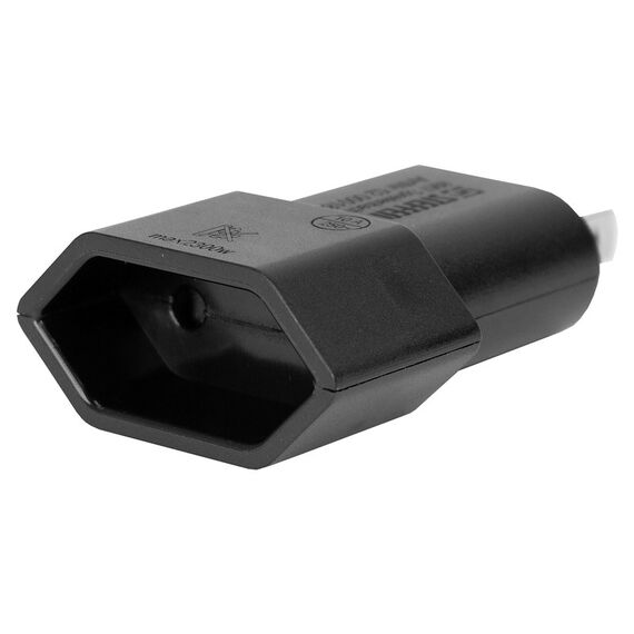 Steffen 52 00018 SW Netzstecker-Adapter Typ A Typ C (Euro-Stecker) Schwarz