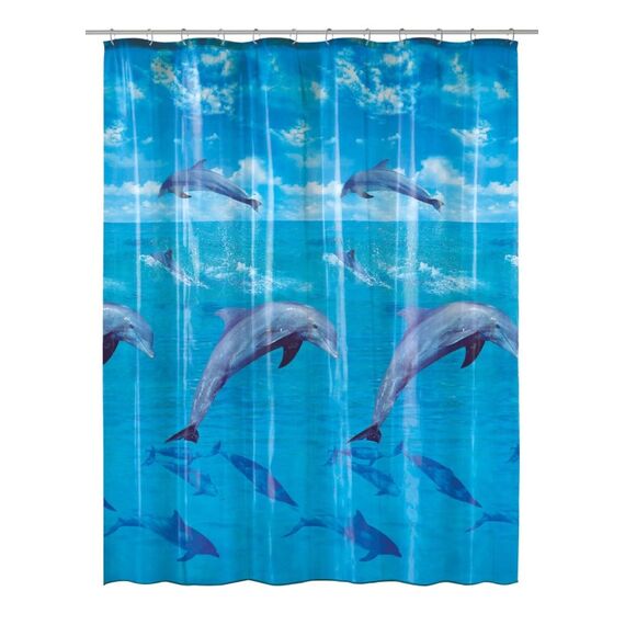 Kleine Wolke Dolphin Duschvorhang Ring Polyethylen-Vinylacetat (PEVA) Mehrfarbig