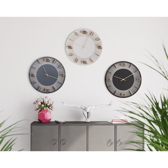 KARE Leonardo Mechanische Uhr Rund Weiß, 3 image