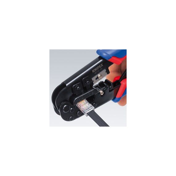Knipex 97 51 10 Kabel-Crimper Crimpwerkzeug Schwarz, Blau, Rot
