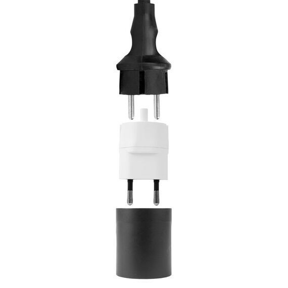 Steffen 52S00065 WS Netzstecker-Adapter T12 Weiß, Farbe: Weiß, 3 image