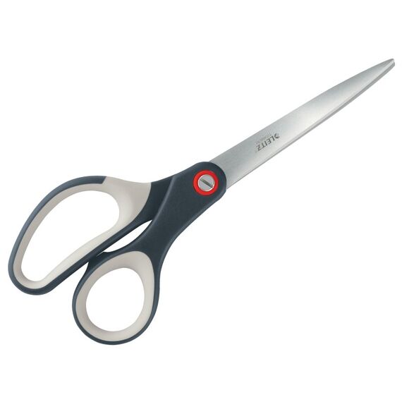 Leitz 53320089 Büro- & Bastelschere Büroscheren Gerader Schnitt Grau, Farbe: Grau