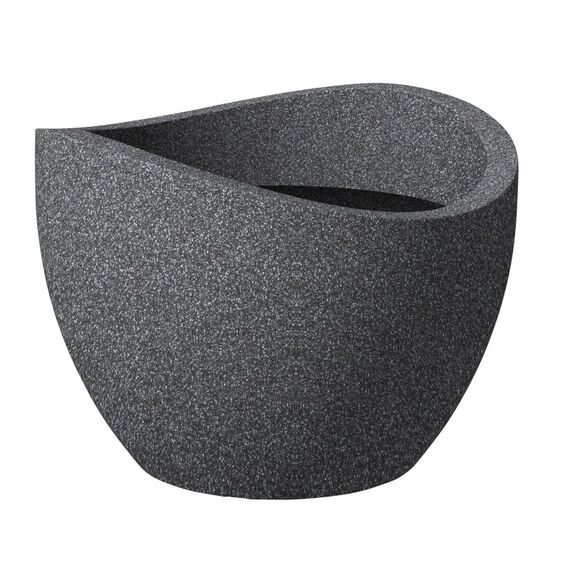 Scheurich Wave Globe 250 Draußen Topfpflanzer Freistehend Kunststoff Schwarz