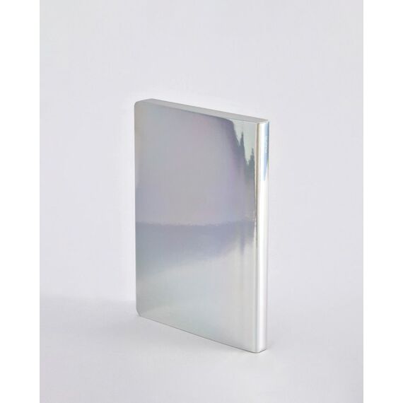 nuuna Fluid Chrome M Notizbuch A5 176 Blätter Silber