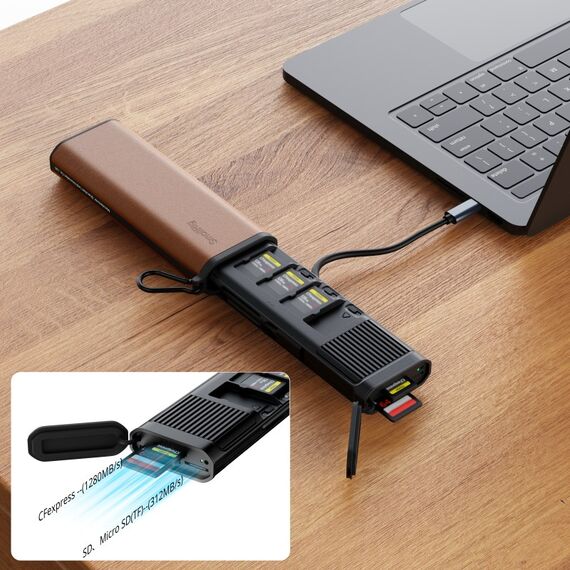 SmallRig 5361 Kartenleser USB 3.2 Gen 2 Type-C Schwarz, Braun, 2 image