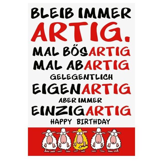 ABC 53940 Gruß-/Beileidskarte Standard-Grußkarte Geburtstag 1 Stück(e), Farbe: Mehrfarbig