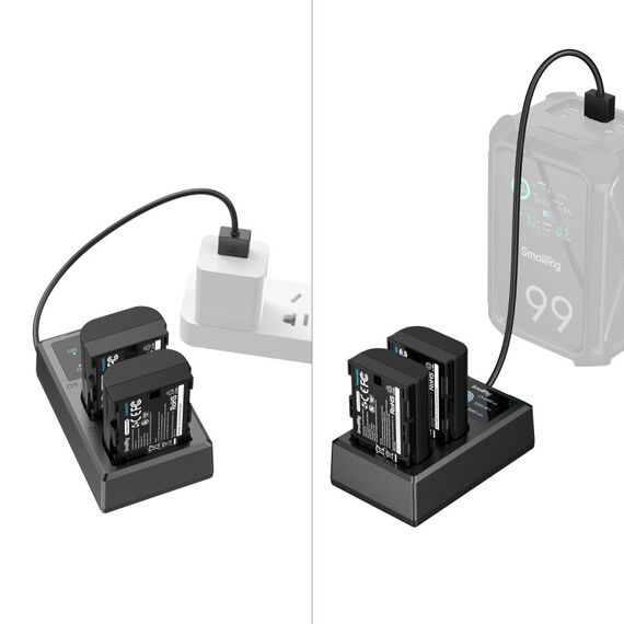 SmallRig 5409 Akkuladegerät Batterie für Digitalkamera USB, 3 image
