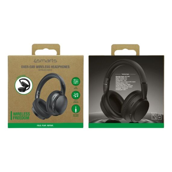 4smarts SkyBuds Wave Kopfhörer Verkabelt & Kabellos Kopfband Anrufe/Musik USB Typ-C Bluetooth Schwarz, 9 image