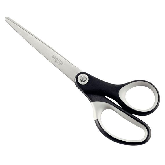 Leitz 54166095 Büro- & Bastelschere Büroscheren Gerader Schnitt Schwarz, Silber