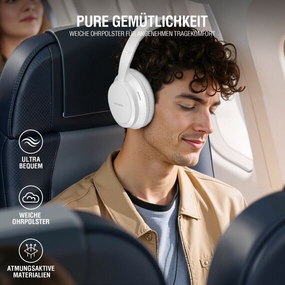 4smarts SkyBuds Wave Kopfhörer Verkabelt & Kabellos Kopfband Anrufe/Musik USB Typ-C Bluetooth Weiß, 6 image