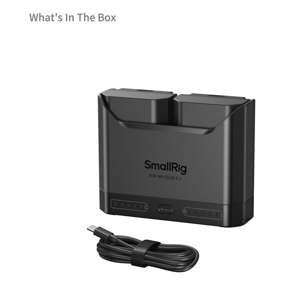 SmallRig 5483 Akkuladegerät Batterie für Digitalkamera USB, 2 image