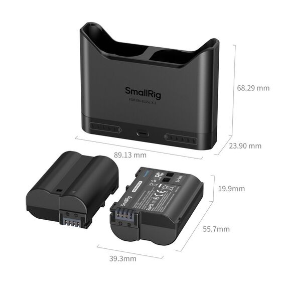 SmallRig 5486 Akkuladegerät Batterie für Digitalkamera USB, 4 image