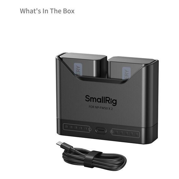 SmallRig 5488 Akkuladegerät Batterie für Digitalkamera USB, 3 image
