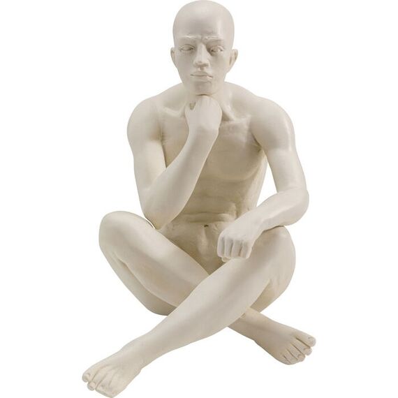 KARE Meditating Man Buchstütze Weiß Polyresin, 4 image