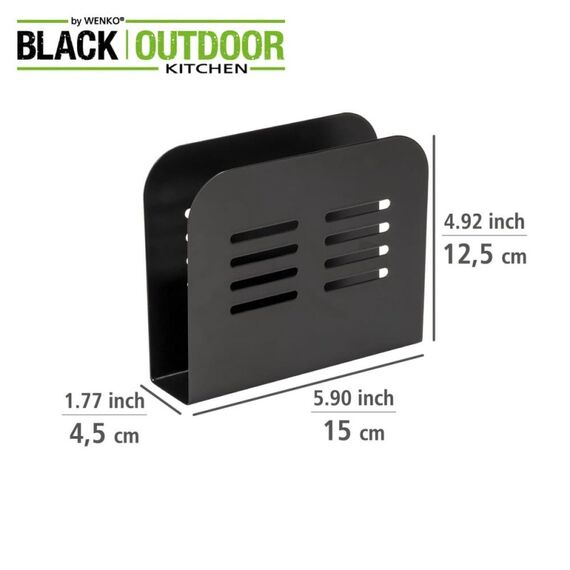 WENKO 55025100 Serviettenhalter Schwarz, 3 image