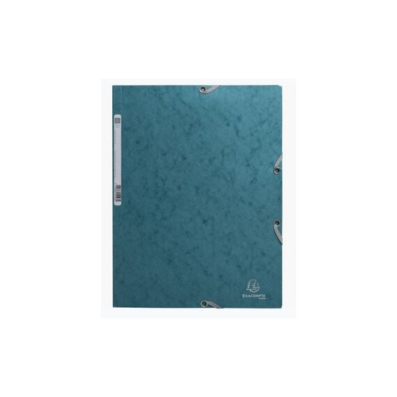 Exacompta Sammelmappe mit gummizug und 3 klappen, colorspan 400g, 24x32cm, skandi - pazifikblau - neu