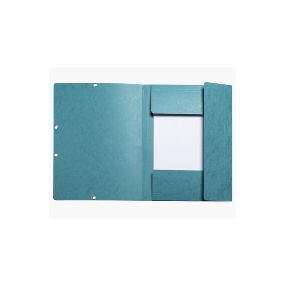Exacompta Sammelmappe mit gummizug und 3 klappen, colorspan 400g, 24x32cm, skandi - pazifikblau - neu, 4 image
