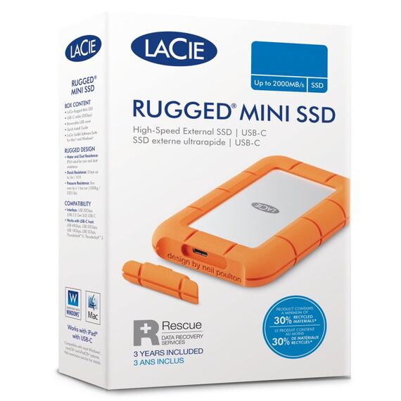 LaCie Rugged Mini Externe Festplatte 5 TB 3.2 Gen 1 (3.1 Gen 1) Orange, 3 image