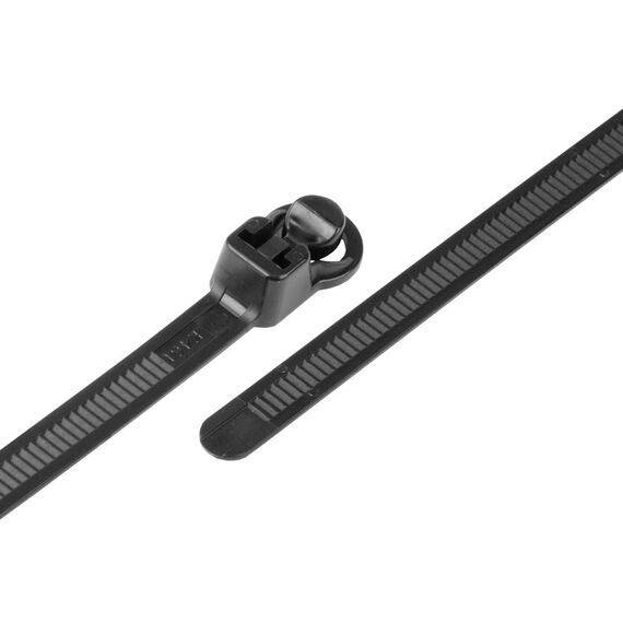 Steffen 57 00065 SW Kabelbinder Kabelbinder mit paralleler Einführung Nylon Schwarz 25 Stück(e)